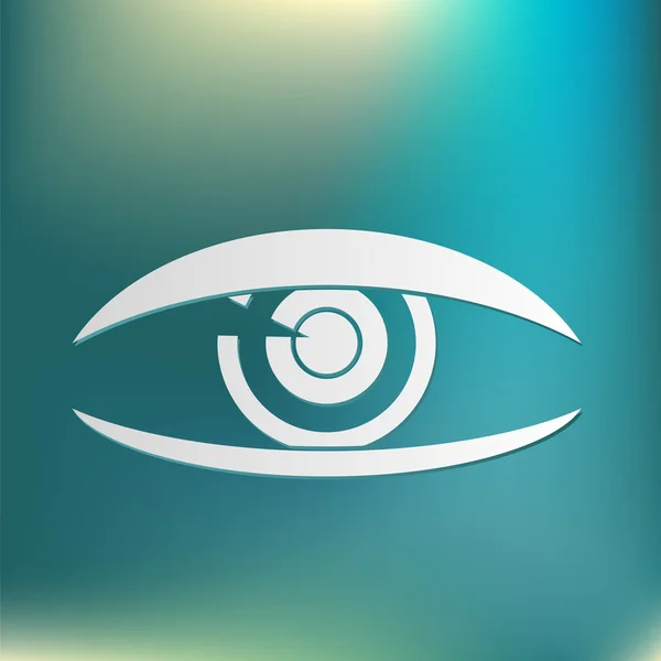 Eye icon on blue — Stock Vector