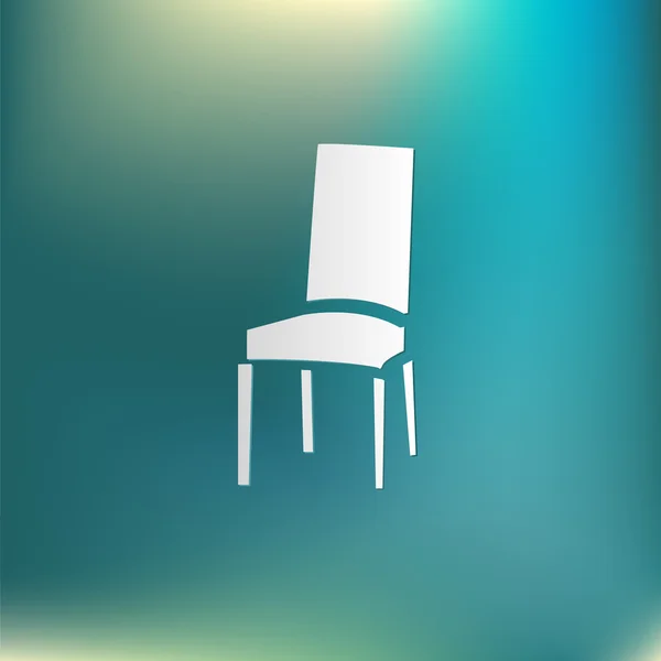 Sandalye simge, sembol mobilya — Stok Vektör