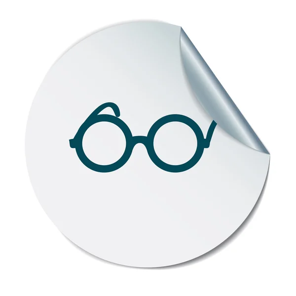 Icono de gafas en blanco — Vector de stock