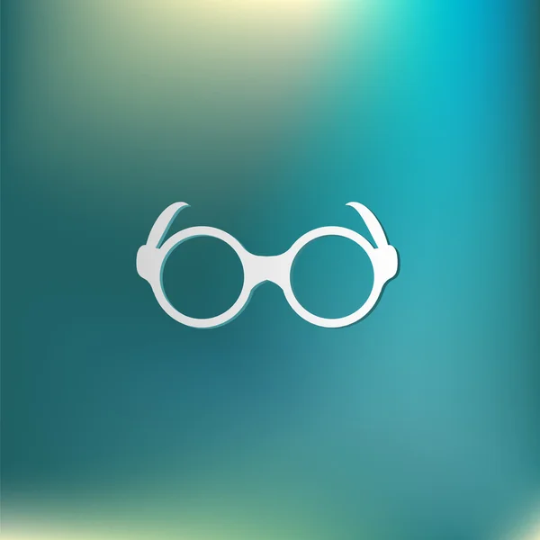 Ikona s brýlemi na modré — Stockový vektor