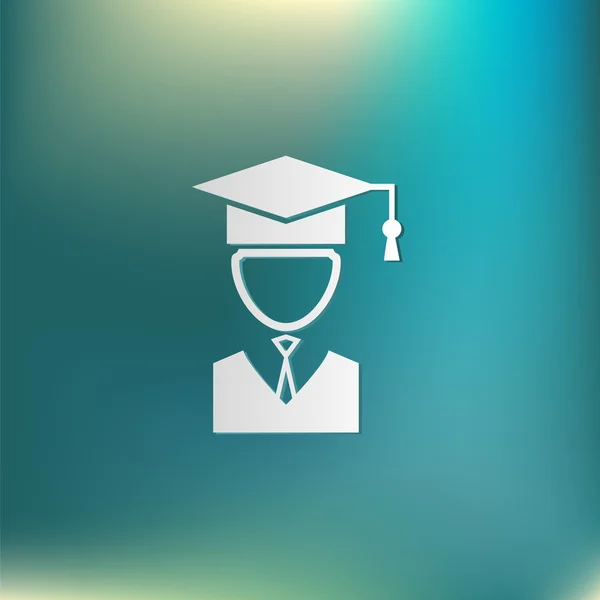 Chapeau diplômé icône avatar — Image vectorielle