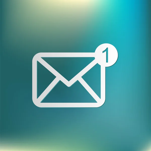 Sobre postal, icono de símbolo de correo electrónico — Archivo Imágenes Vectoriales
