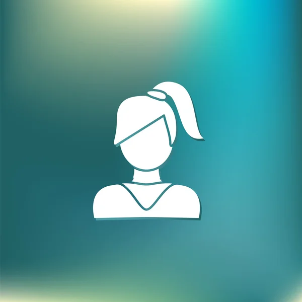 Vrouwelijke avatar pictogram — Stockvector