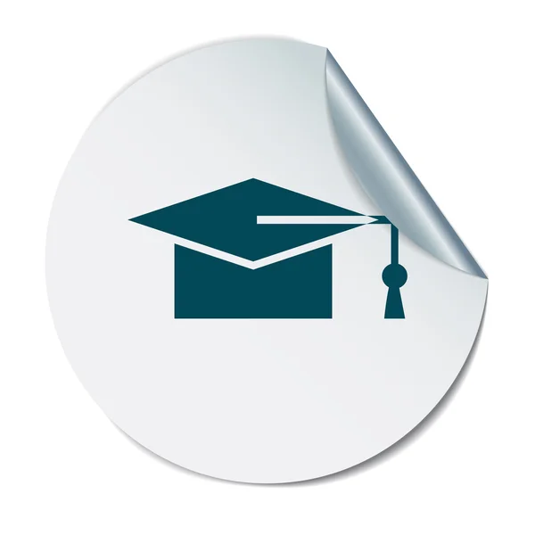 Graduate hatt. utbildning tecken. — Stock vektor