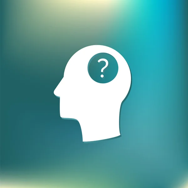 Head with question mark — Stock Vector