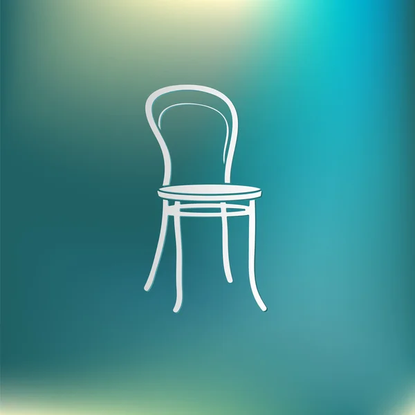 Ícone da cadeira, mobiliário símbolo — Vetor de Stock
