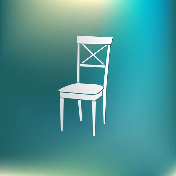 Sandalye simge, sembol mobilya simgesini — Stok Vektör