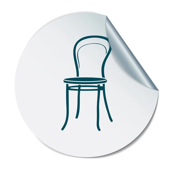 Иконка стула, мебель — стоковый вектор