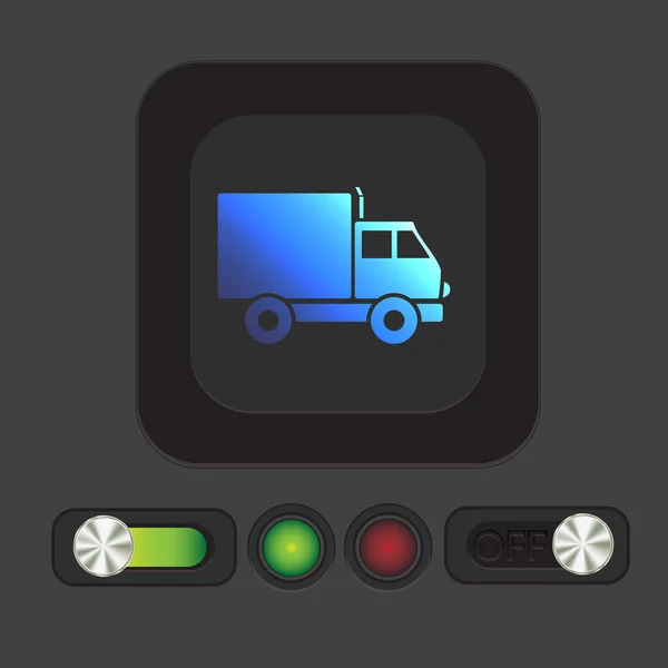 Camion. Icône logistique — Image vectorielle