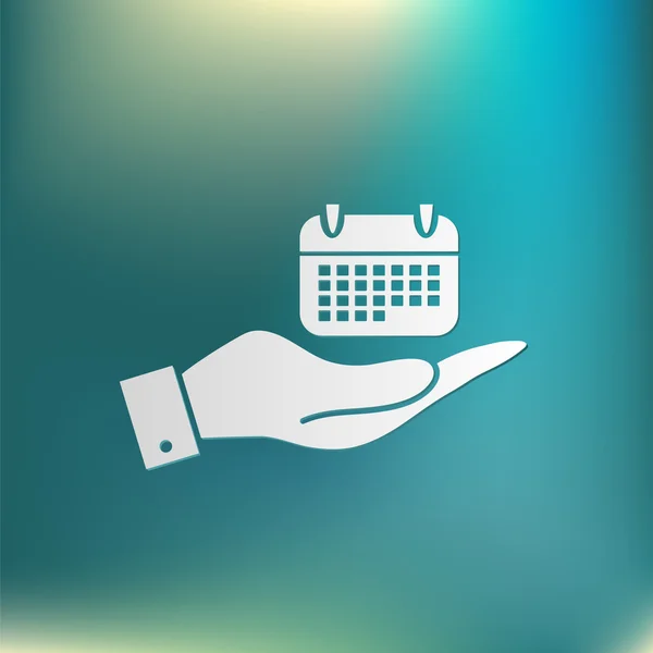 Hand holding calendar — Stock Vector