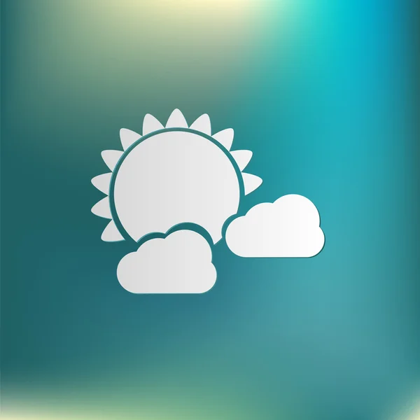 Sun cloud mögött — Stock Vector