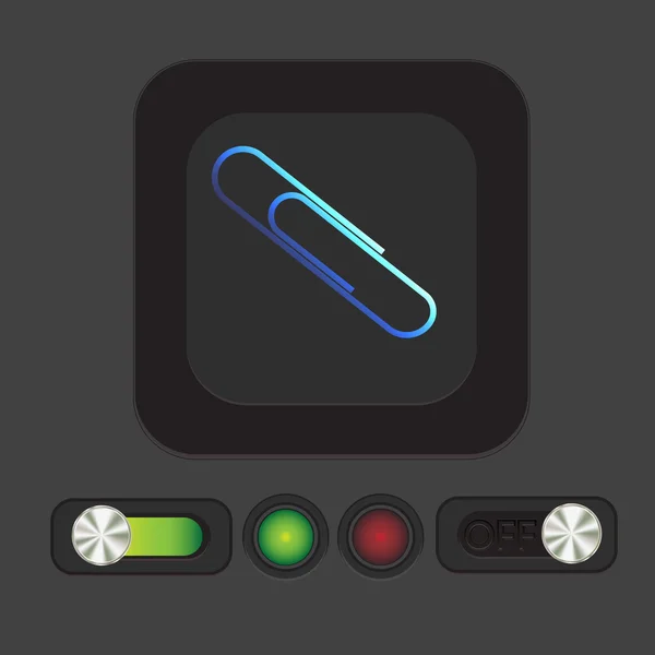 Clip de papel icono — Vector de stock