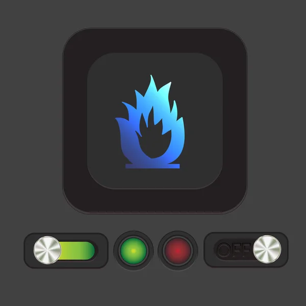 Tűz jel ikon — Stock Vector