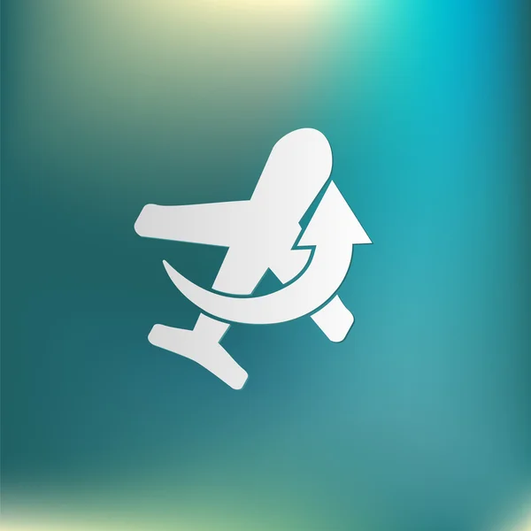 Icono de símbolo de avión — Vector de stock