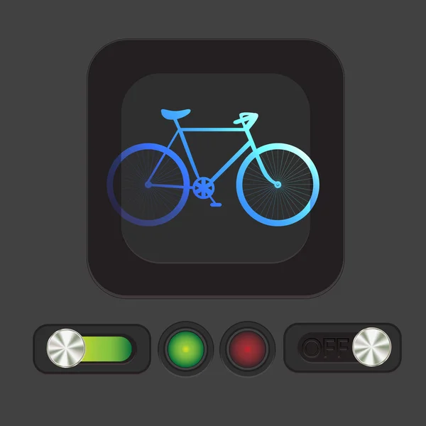 Icono de bicicleta retro — Archivo Imágenes Vectoriales