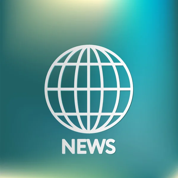 Globe symbol, news — Stock Vector