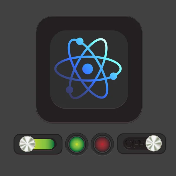 Atoom, molecuul pictogram — Stockvector