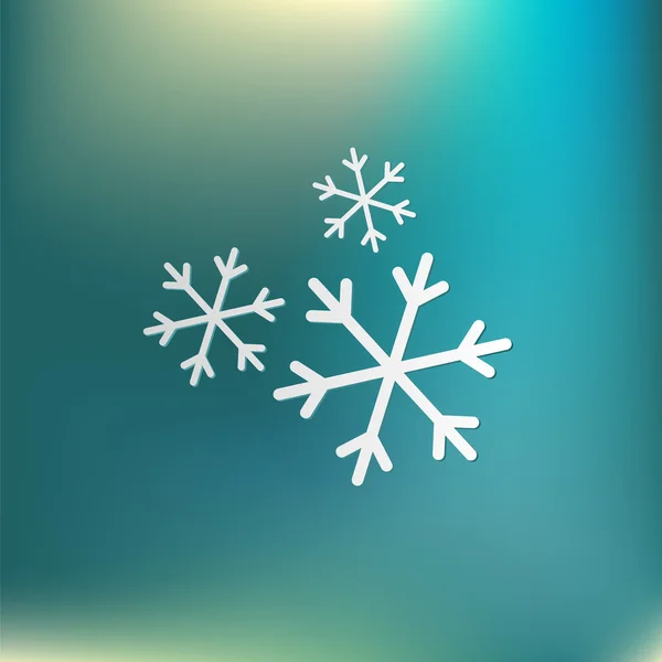 Weather icon, snowflake sign — Stock Vector