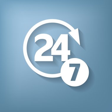 karakter 24 7 simgesi