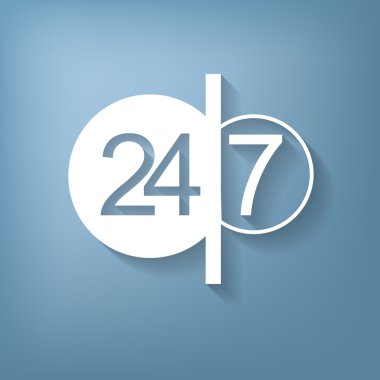 karakter 24 7 simgesi