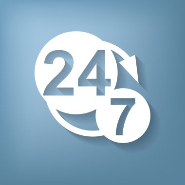 karakter 24 7 simgesi