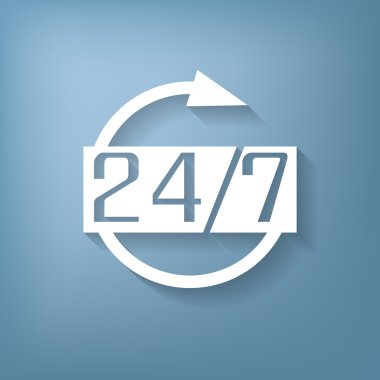 karakter 24 7 simgesi