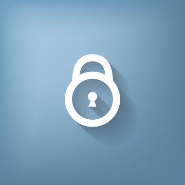 asma kilit simgesi mavi