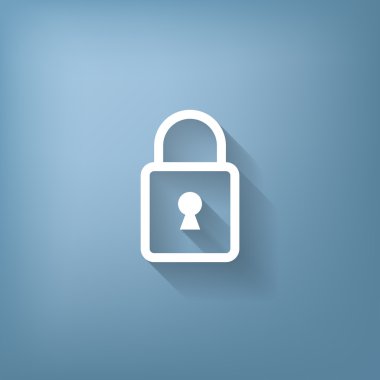 asma kilit simgesi mavi