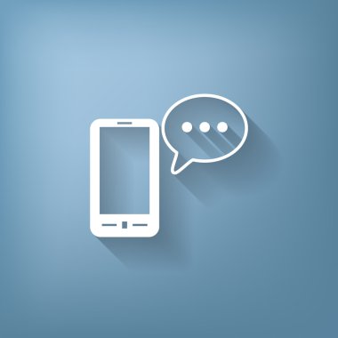 Smartphone ile diyalog konuşan bulut