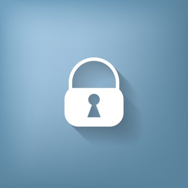 asma kilit simgesi mavi