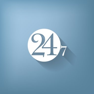karakter 24 7 simgesi