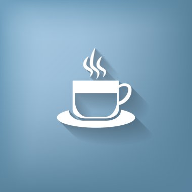 Bir bardak sıcak içecek.