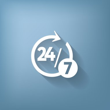 karakter 24 7 simgesi