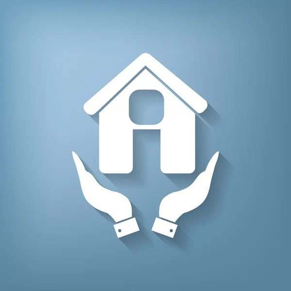 Hand holding a House icon — Stock Vector