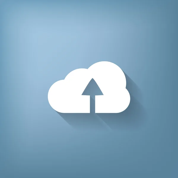 Nube icono de descarga — Vector de stock