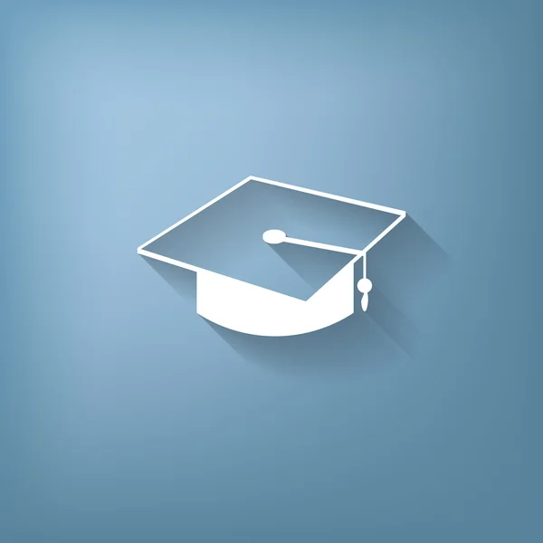 Chapéu de graduação. Sinal de educação — Vetor de Stock