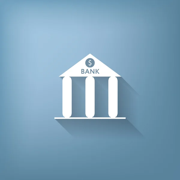 Edificio del banco en azul — Archivo Imágenes Vectoriales