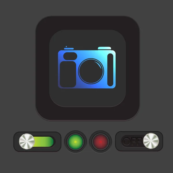 Icono de cámara fotográfica — Vector de stock