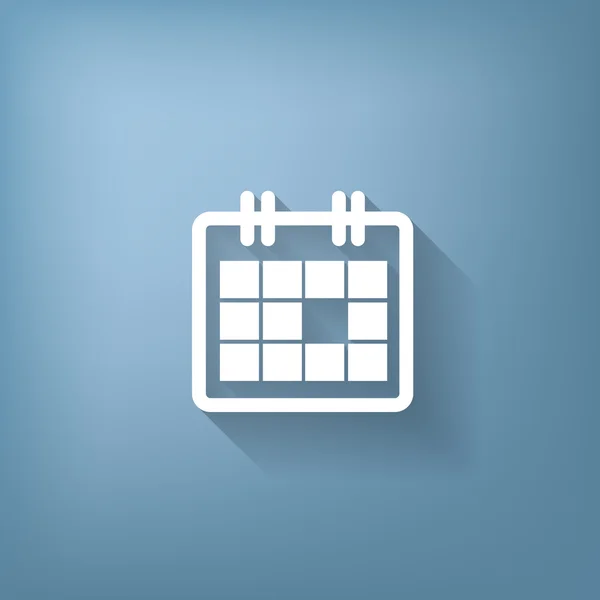 Calendar sign on blue — Stock Vector