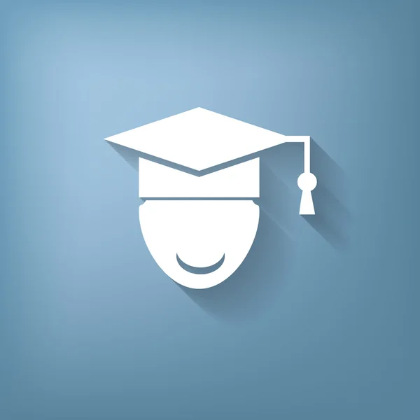 Graduado sombrero avatar — Vector de stock