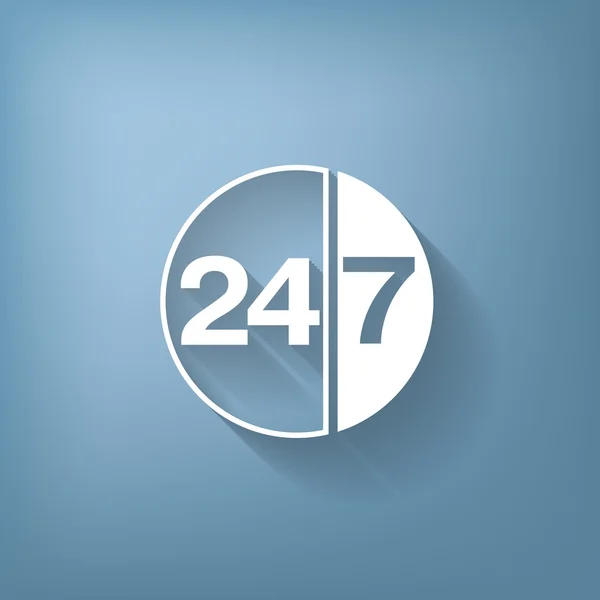 Karaktär 24 7 ikoner — Stock vektor