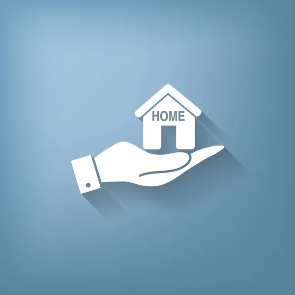 Hand holding a House icon — Stock Vector