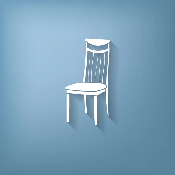 Icono de silla. muebles de símbolo — Archivo Imágenes Vectoriales