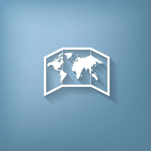 Ikone der Weltkarte — Stockvektor