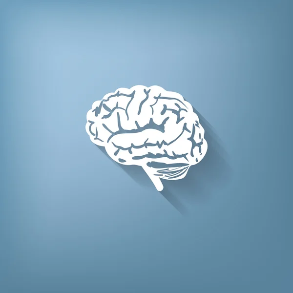 Cerebro. Mente y ciencia — Archivo Imágenes Vectoriales
