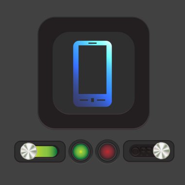 Smartphone işareti siyah