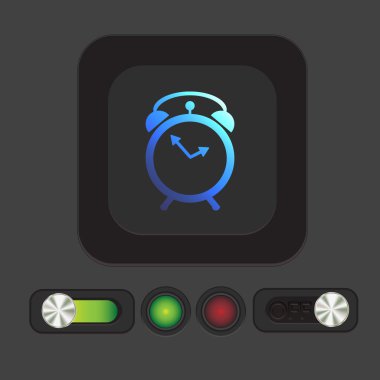 Alarm simgesi. zaman saati gösterir