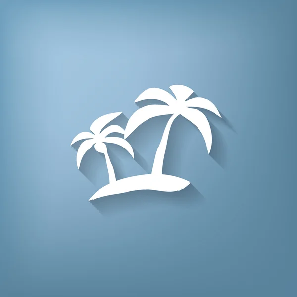 Σύμβολο του νησιού με φοίνικες — Διανυσματικό Αρχείο