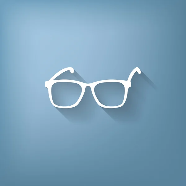 Glasses icon on blue — Stock Vector