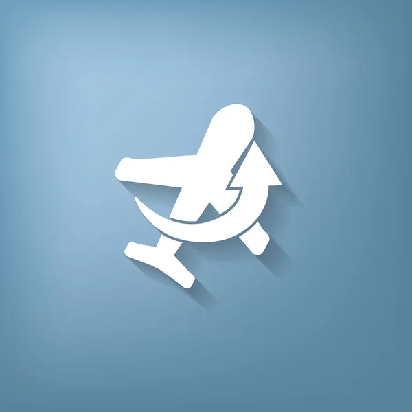 Ikony Samolotem symbol — Wektor stockowy